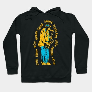 Sax Player With Jazz Genres Hoodie